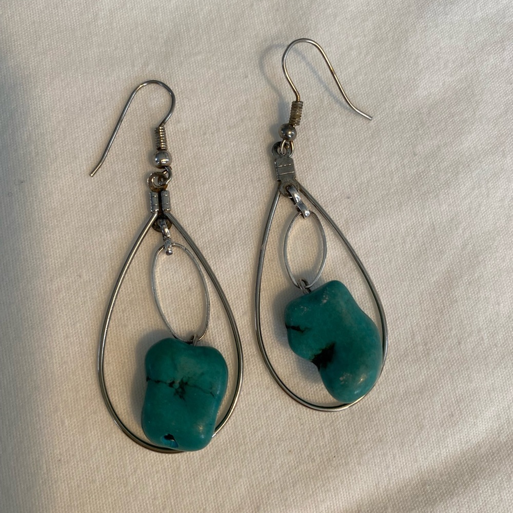 Silver and Turquoise Earrings